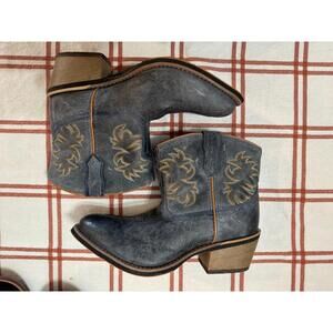 LAREDO WOMEN'S SAPPHRYE WESTERN COWBOY LEATHER ANKLE BOOTS sz 7 EUC